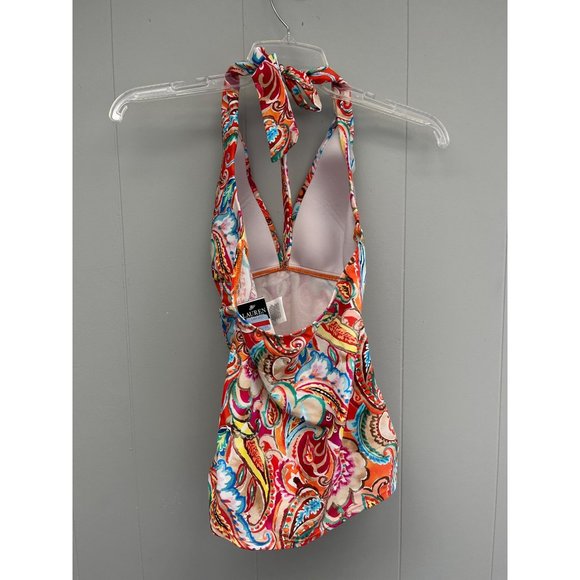 Lauren Ralph Lauren Sunrise Paisley Tankini Top Slimming Fit NWT‎ Size 8 $100 - Picture 2 of 4
